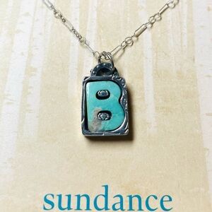 New! Jes MaHarry from Sundance Pick a Letter “B” Necklace. Sterling Silver chain